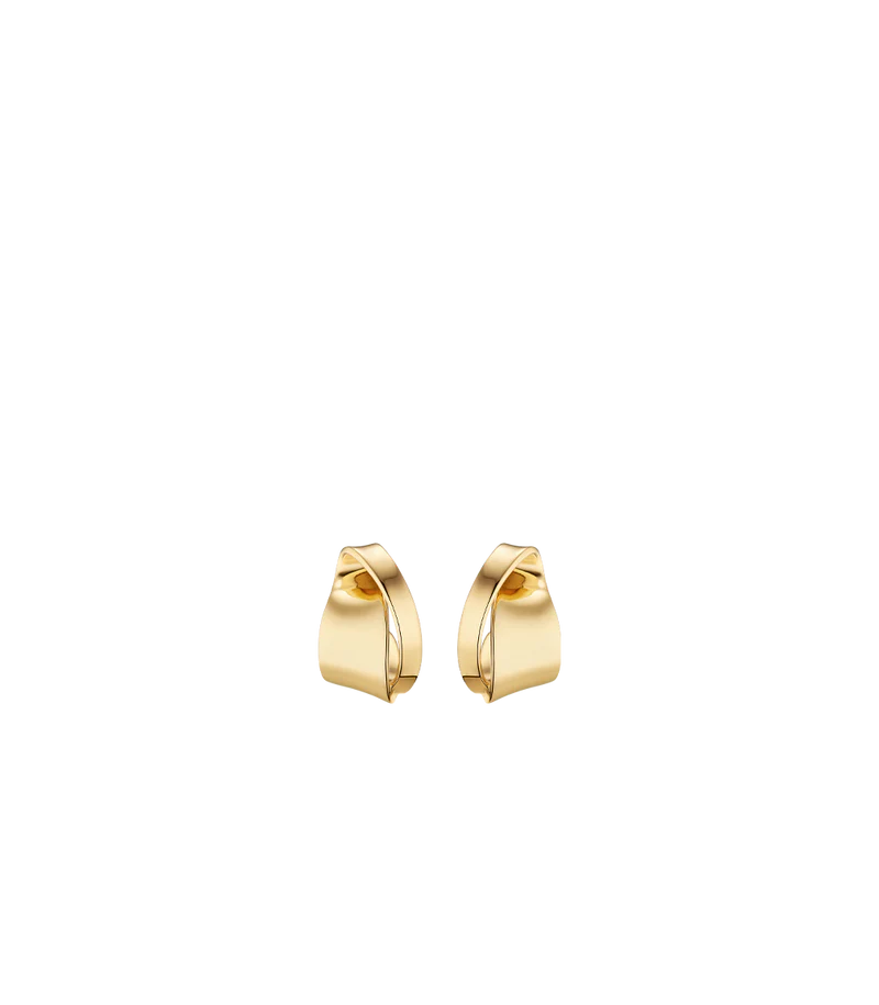 Éole Curled Earrings - 24 carat gold-gilded