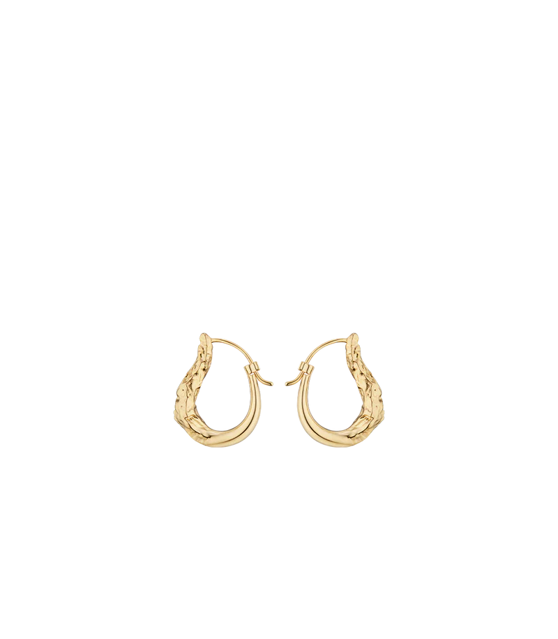 Eroz Slim Hoop Earrings - 24 carat gold-gilded edition